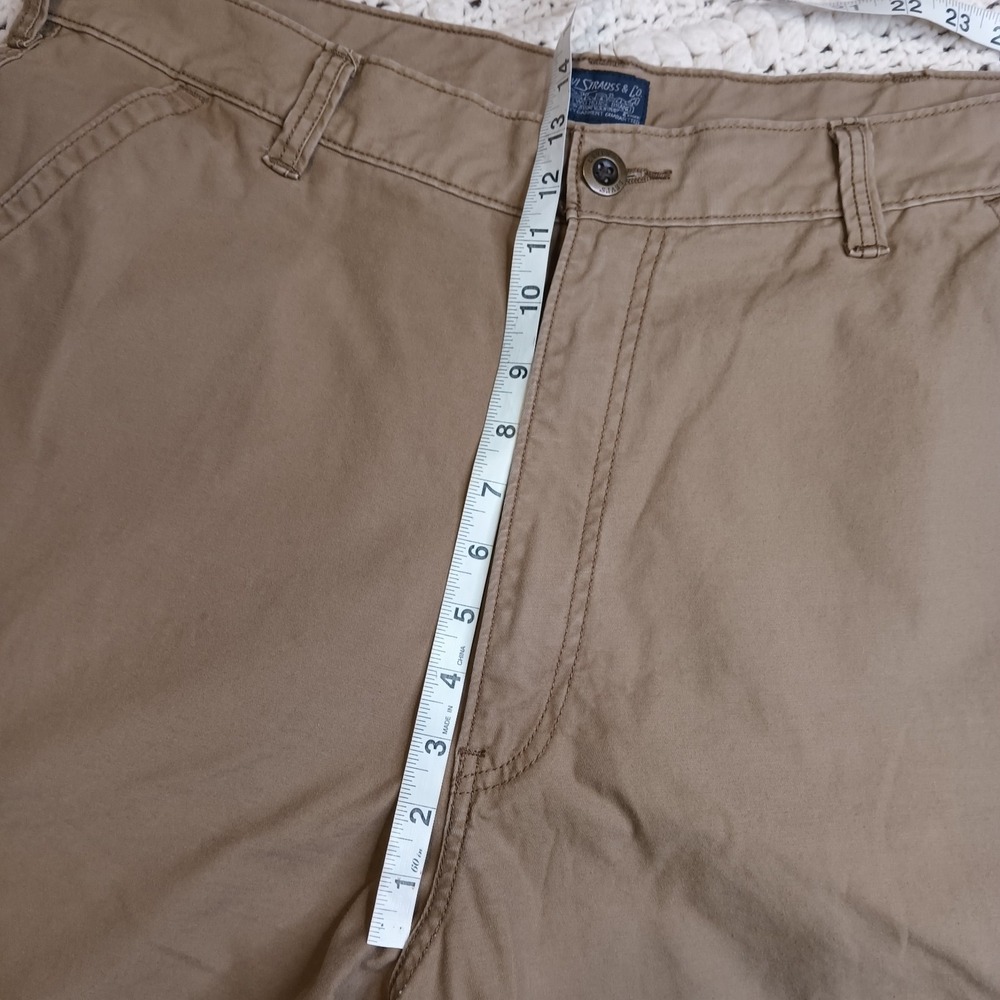 Levi Strauss Mens 40 White Tab Cargo Shorts Khaki Snap 3D Pockets Outdoor Heavy - Picture 14 of 16